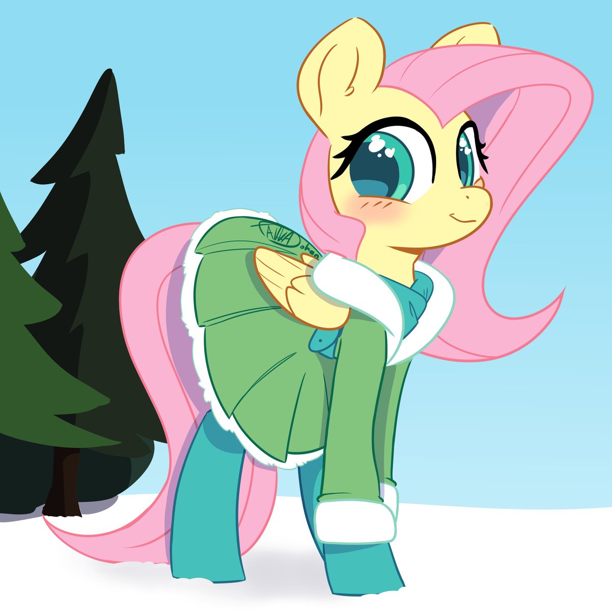 It's winter season and this outfit Syrupyyy drew a while ago still lives rent free in my head ☺️