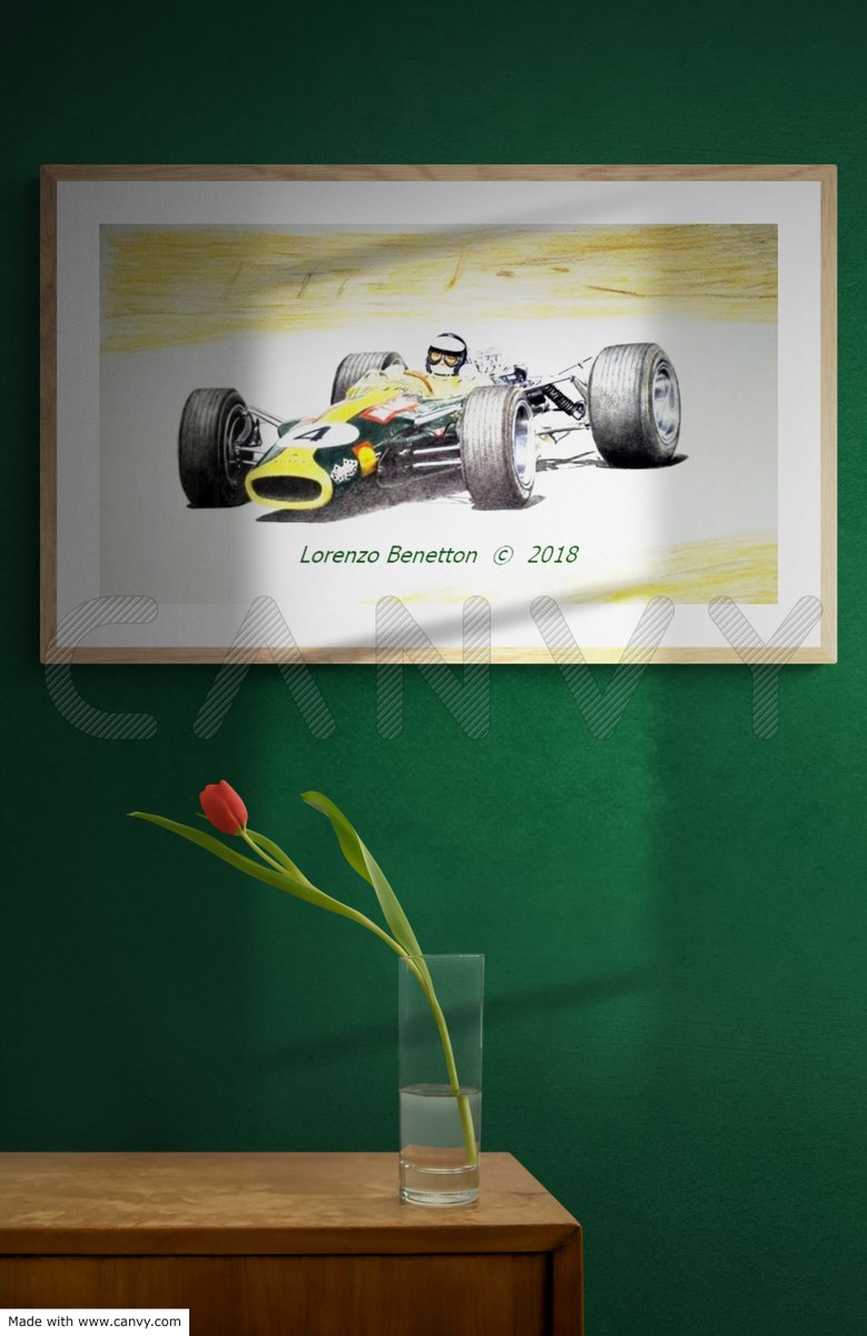 My idol in his last GP... that '68 was to be his next Championship. Sadly he died a few months later.
Get this at: lorenzo-benetton.pixels.com
or PM for a commission special for you.
#JimClark #lotuscars #handmade #legendsneverdie #madeinitaly #interiordesign #artwork #racing