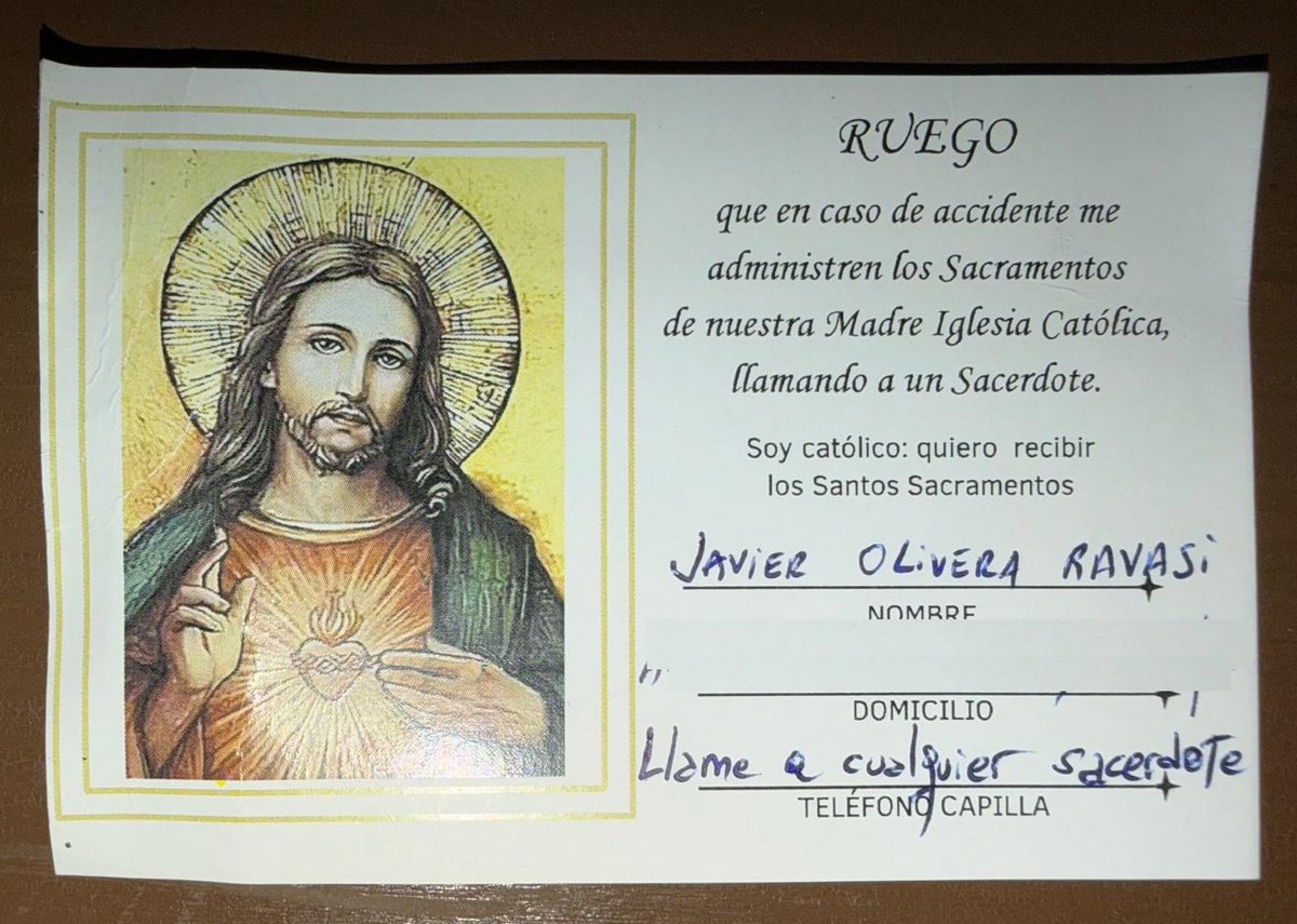 PJavierOR's tweet photo. Primer viernes de mes. Sagrado Corazón de Jesús, en Vos confío.
Lo llevo siempre conmigo. https://t.co/8Yhxcgxxg4