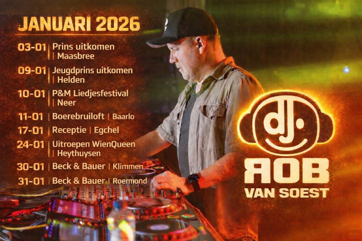 djrobvansoest's tweet photo. En door…

#2026 #gegarandeerdfeest https://t.co/aErmHsoWp5