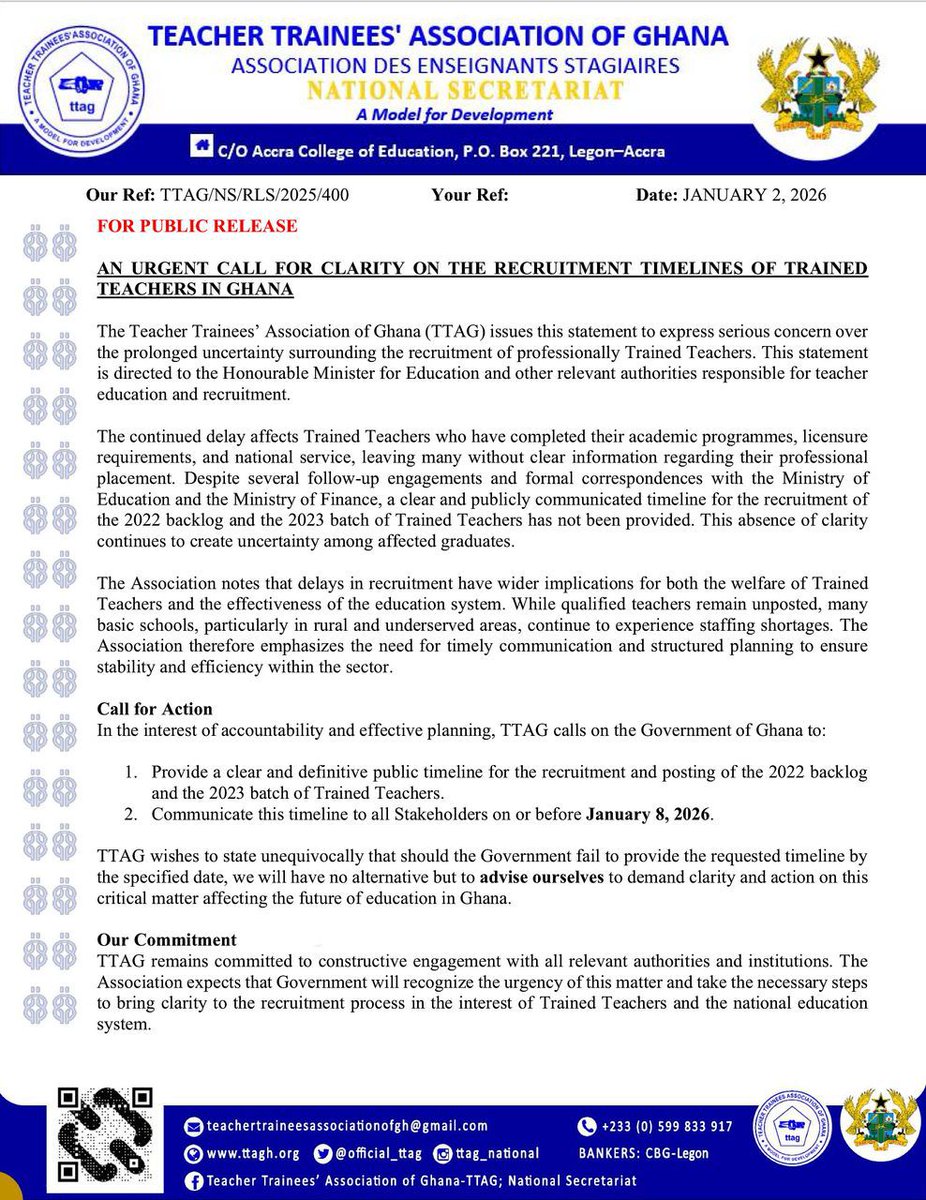 𝙉𝙤 𝙈𝙤𝙧𝙚 𝙎𝙞𝙡𝙚𝙣𝙘𝙚: 𝙏𝙏𝘼𝙂 𝘾𝙖𝙡𝙡𝙨 𝙛𝙤𝙧 𝙄𝙢𝙢𝙚𝙙𝙞𝙖𝙩𝙚 𝘾𝙡𝙖𝙧𝙞𝙩𝙮 𝙤𝙣 𝙏𝙚𝙖𝙘𝙝𝙚𝙧 𝙍𝙚𝙘𝙧𝙪𝙞𝙩𝙢𝙚𝙣𝙩

1️⃣