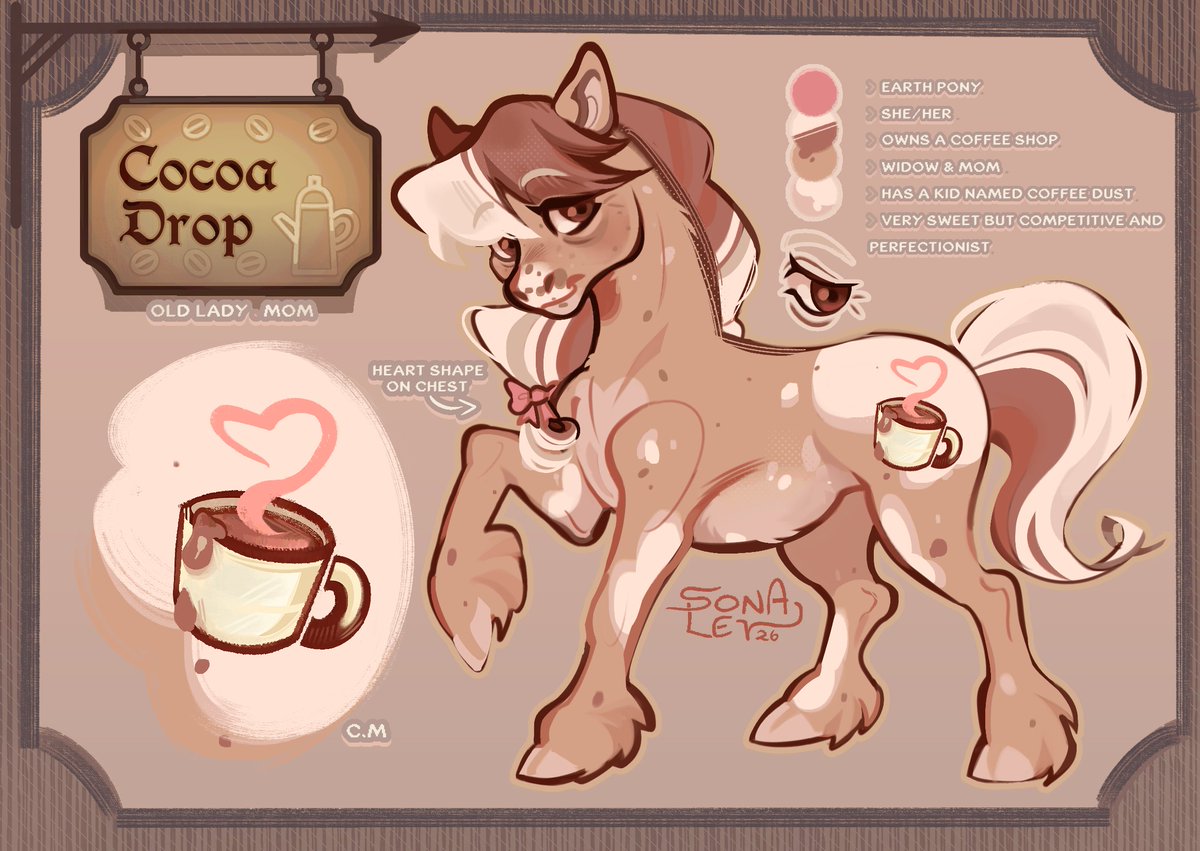 _sonaler's tweet image. cocoa drop ref sheet! ☕️🤎