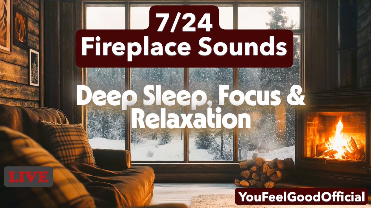 Calm fireplace sounds 🔥
Perfect for a peaceful night.

Crackling Fireplace 🔥 | Cozy Night Ambience for Sleep &amp; Relax (LIVE) youtube.com/live/O7je55HYE…