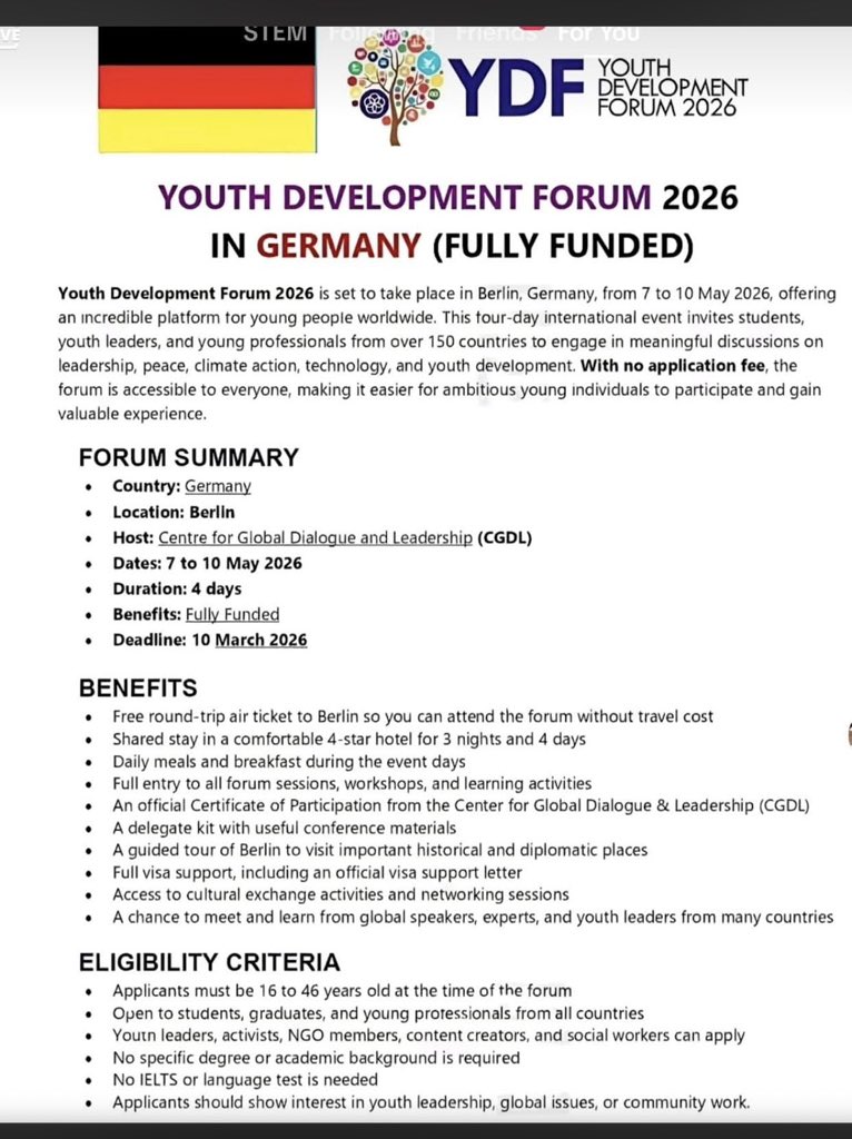 MSIngawa's tweet photo. TRAINING ALERT

YDF In Germany 2026. 

Apply here: https://t.co/TAHAMGWi0X https://t.co/XTQtOVYavP