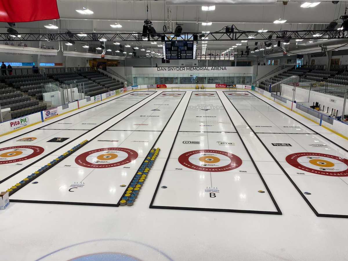 What a difference a day makes!
Getting ready for the Farm &amp; Food Care Curling Ontario Men’s and
Women’s Championships beginning on Sunday in Elmira.
Tickets for the event are available at
curlingontario.ca/tickets
and at the door.