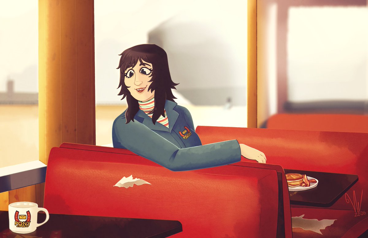 Victoriaaagh's tweet photo. anya the morning before she boards the tulpar... #mouthwashing 

illustrated a scene from my fanfic "leave all your love &amp; your longing behind" as a treat ❤️💛 https://t.co/Cg90sZAhzK