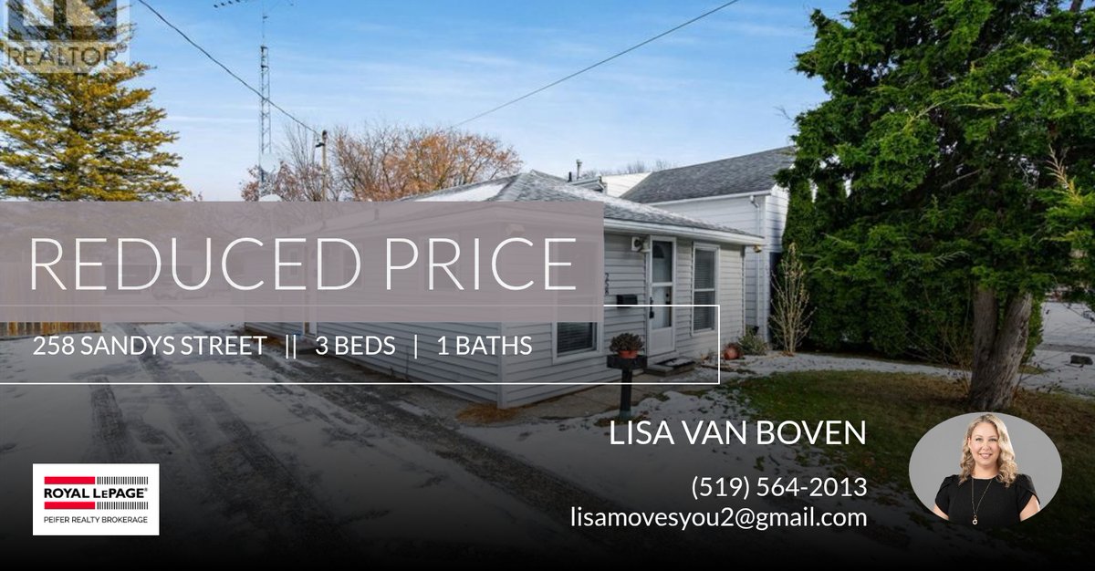 Lisa_moves_you's tweet photo. 📍Price Improvement📍 This beautiful home at 258 Sandys Street in Chatham won't last long, so, don't wait to set up a showing! Reach out here or at (519) 564-2013 for more information!

Contact Lisa Van Boven for more information o... https://t.co/8v0V06x4IA https://t.co/P4PDDPlgqC