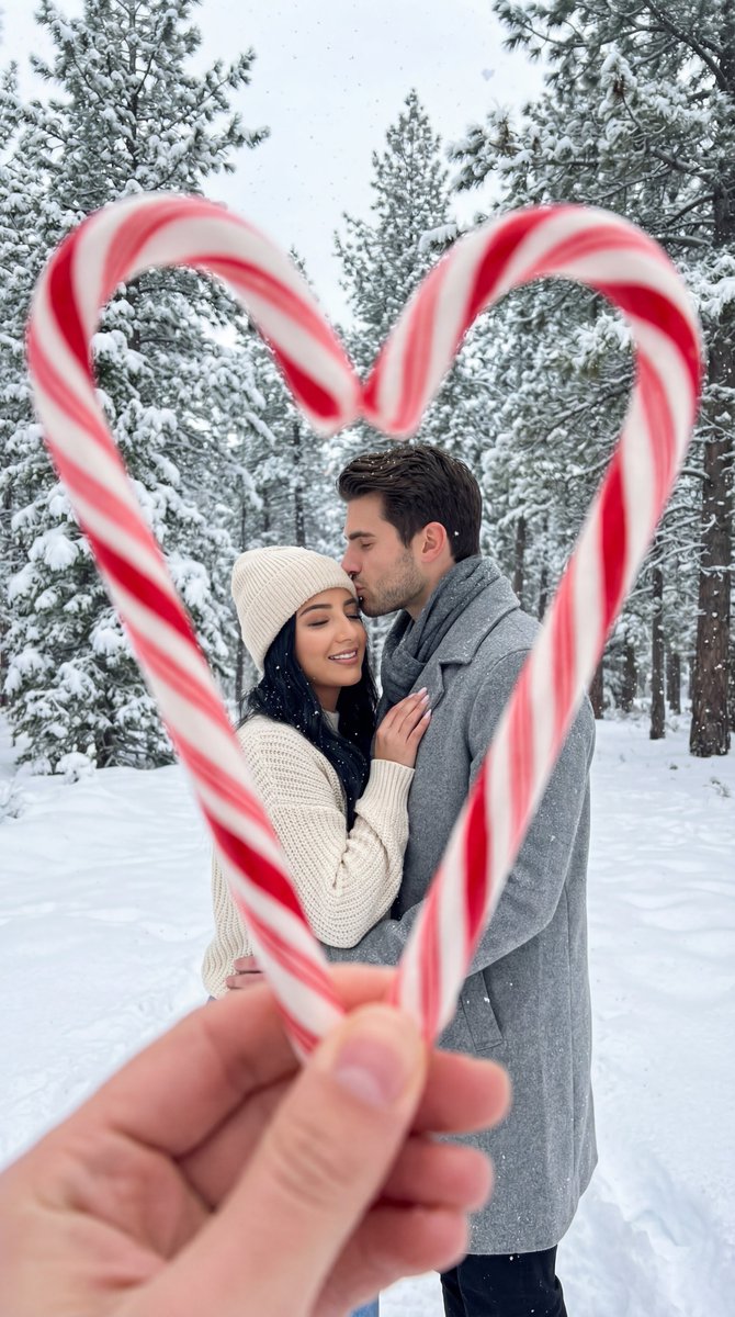 Sweet Winter Romance: A Candy Cane Heart