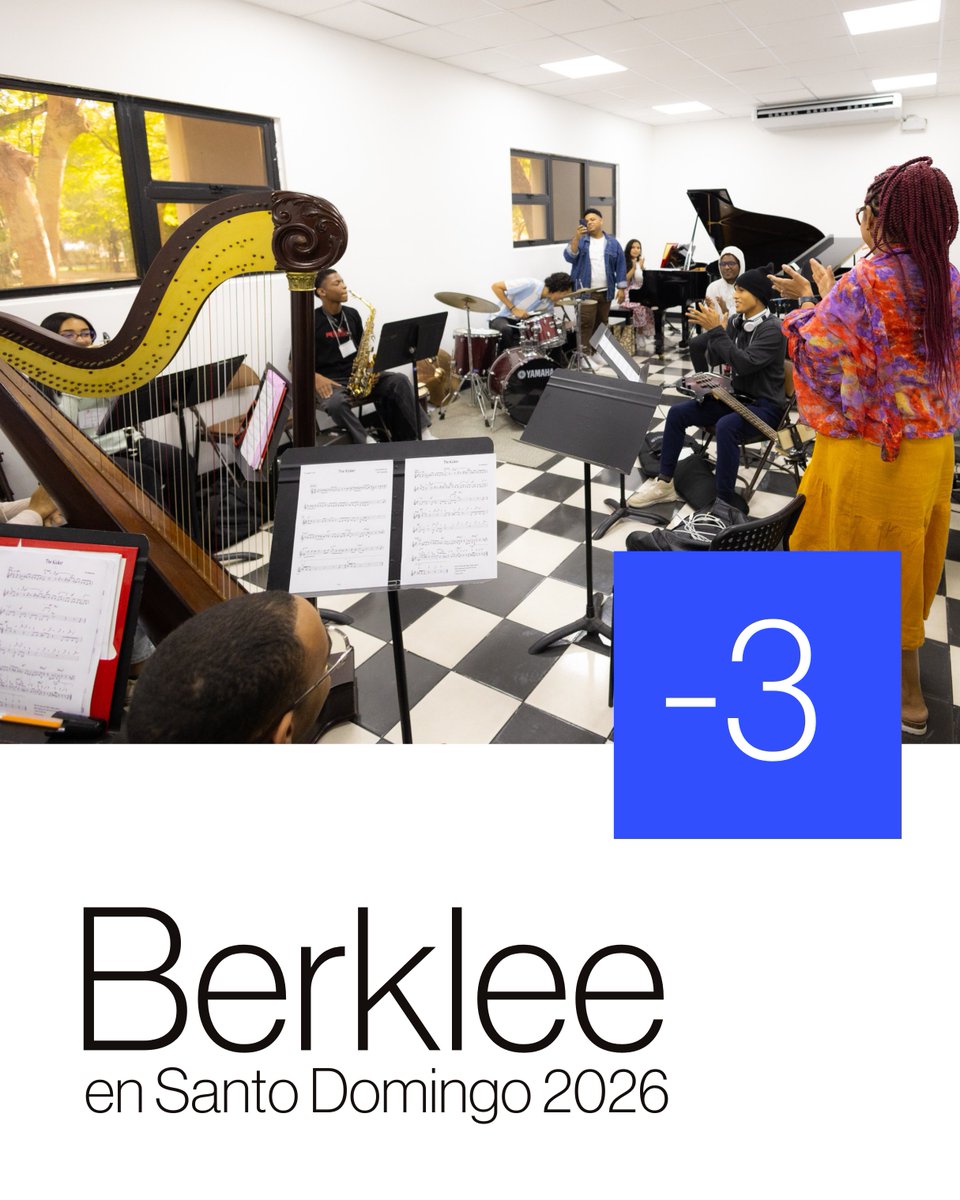 Creemos en la educación como una vía para ampliar oportunidades. En tres días inicia Berklee en Santo Domingo, un programa que impulsa el desarrollo musical y académico de jóvenes dominicanos. 🎶
#BerkleeEnSantoDomingo