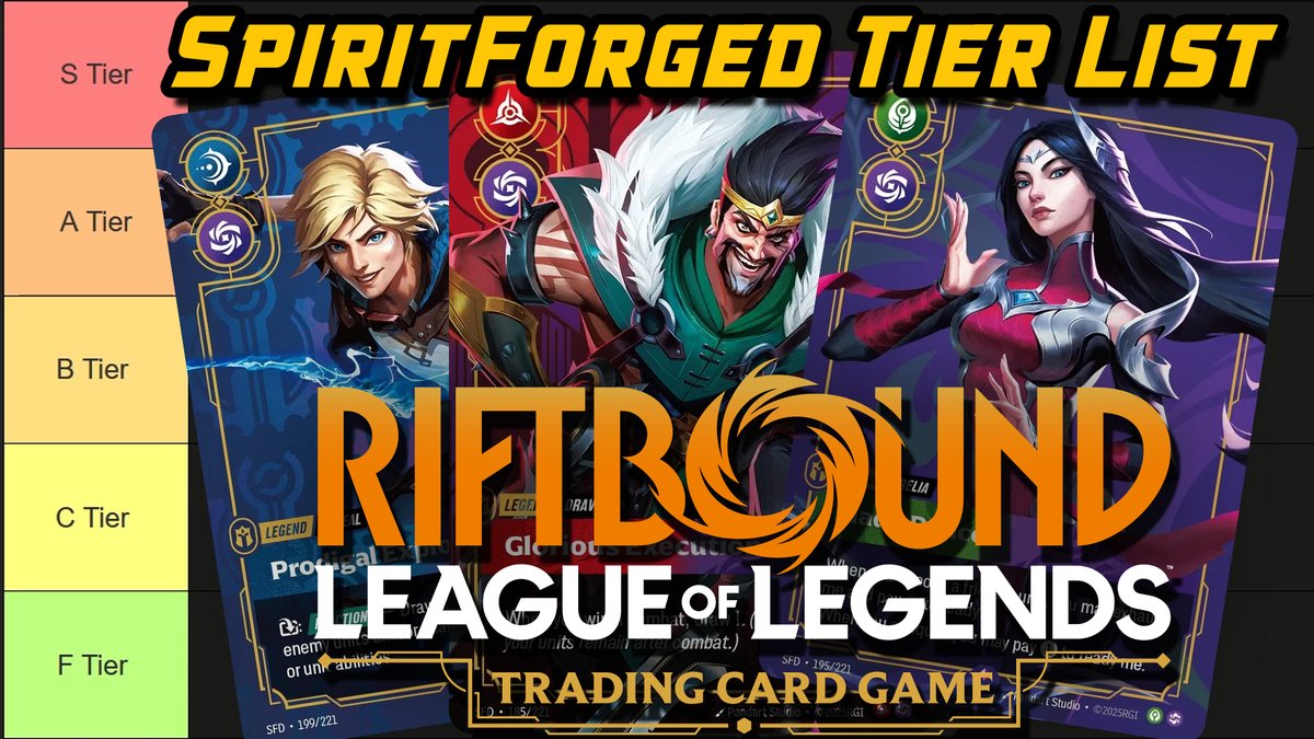 Hey Riftbounders! 👋 ChallengerTCG here diving deep into the Spiritforged meta, bringing you a brand-new Tier List 🥳

Link in the comments 🔗