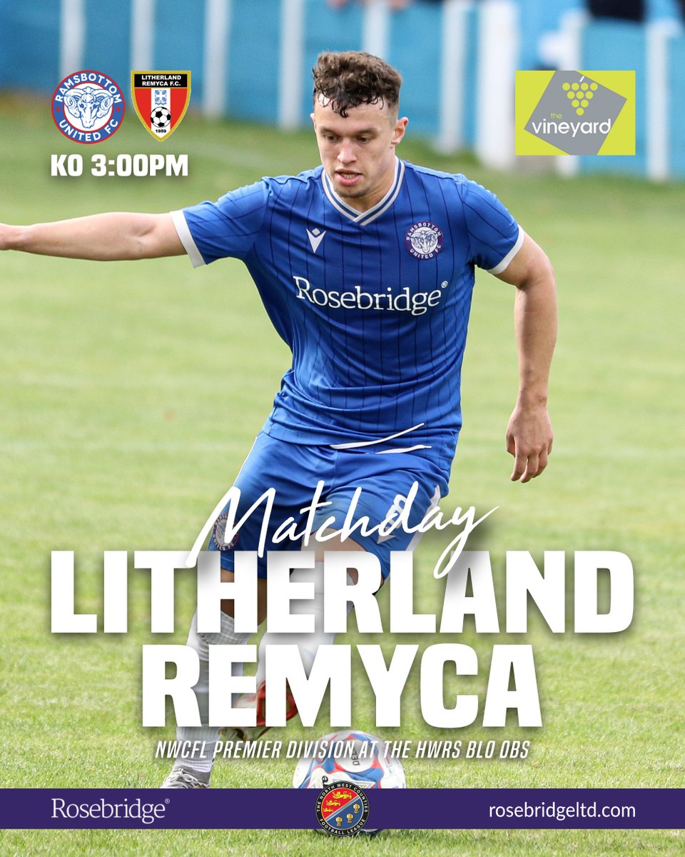 RamsbottomUtd's tweet image. 𝗥𝗔𝗠𝗦𝗕𝗢𝗧𝗧𝗢𝗠 𝗨𝗡𝗜𝗧𝗘𝗗 𝘃 𝗟𝗜𝗧𝗛𝗘𝗥𝗟𝗔𝗡𝗗 𝗥𝗘𝗠𝗬𝗖𝗔

We'll be down at the ground shortly to check conditions and arrange a pitch inspection if required. More details to follow. 

🆚 Litherland REMYCA
🏆 NWCFL Premier Division
🏟️ Harry Williams Riverside Stadium…