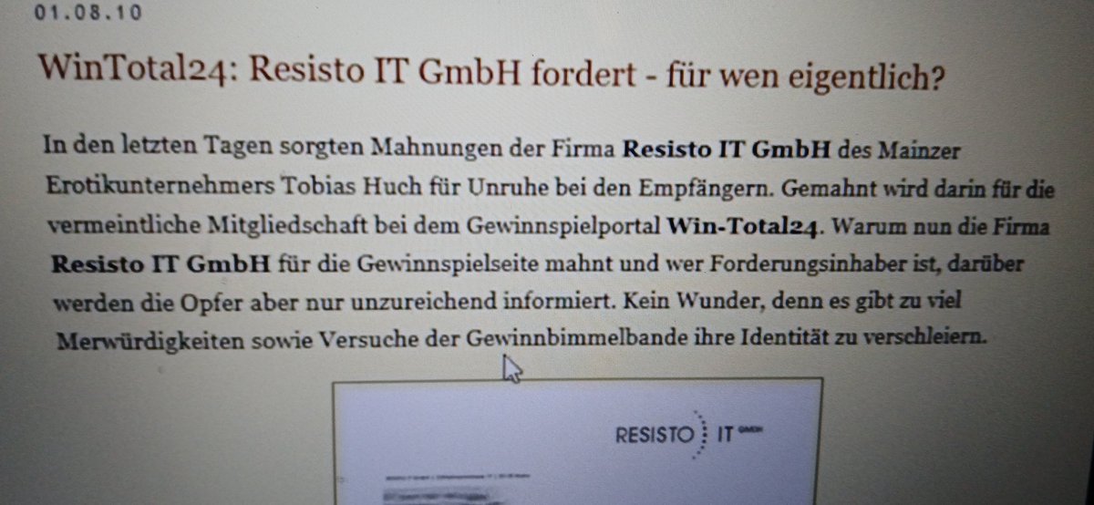 dluca1977's tweet photo. @i_burgerin @Kuchngeschmack @TobiasHuch @maj_maestro Vielleicht sollte kuchentv sich mal hiermit beschäftigen... Die Leute (Opfer) hatten nie was mit win Total zu tun Herr @TobiasHuch https://t.co/Uwv50qYGgP