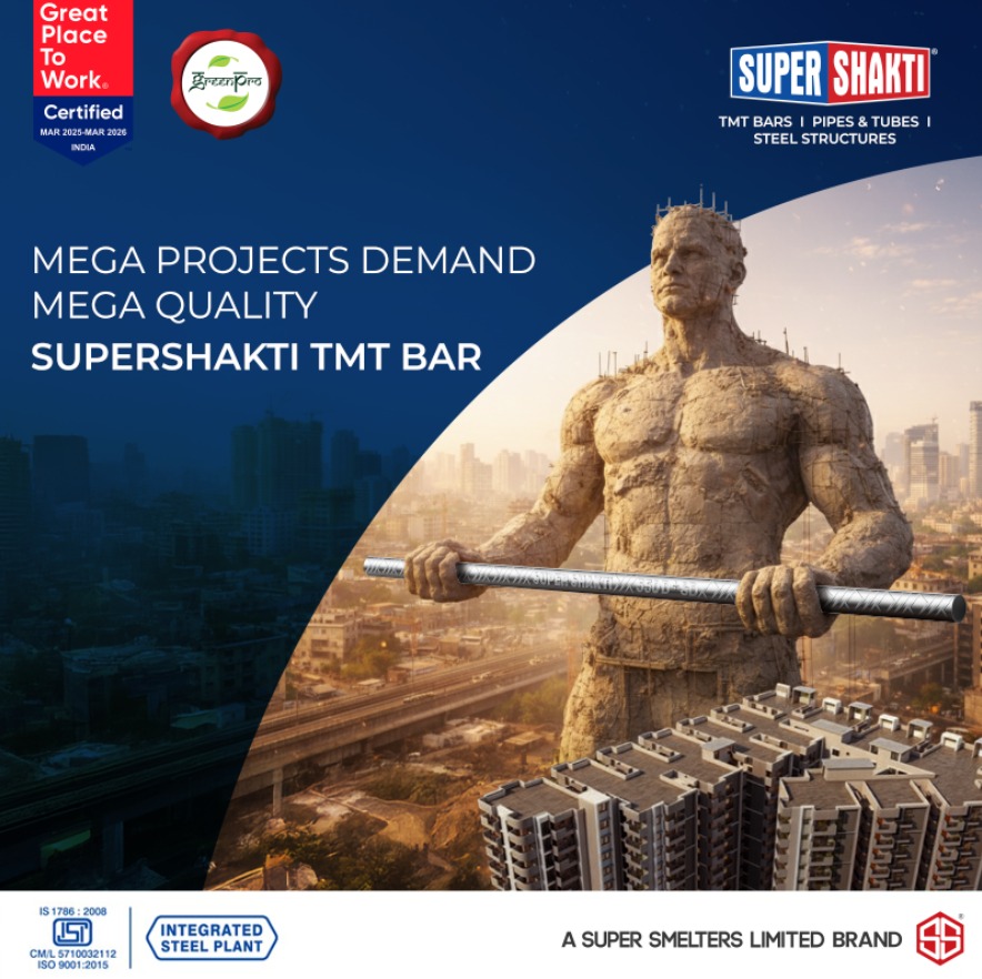 When the scale is massive, quality is non-negotiable. Power your mega projects with Supershakti TMT Bars.
#TMTBars #ConstructionIndia #contractor #realestate #construction #steel #strength #engineering #CivilEngineeringLife #SuperShakti #SuperSmelters
