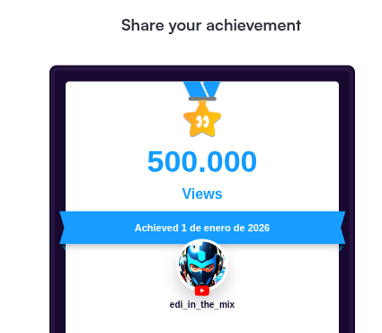 edi_in_the_mix's tweet image. 🎉🎉 THANK YOU to each and every one of you for helping me reach 500,000 views on YouTube! 🎉🎉 Your support means the world to us. I couldn't have done it without you. Here's to many more milestones together!
#YouTubeCommunity #Gratitude #500KViews