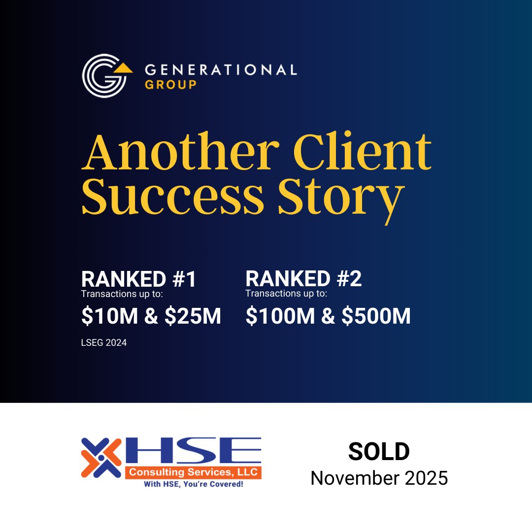 DEAL CLOSED

We are pleased to announce the sale of our client, HSE Consulting Services, LLC, to Mainline Environmental. 

HSE Consulting Services, LLC is an occupational health, safety, and environmental firm helping businesses manage risk and protect people and the environment.