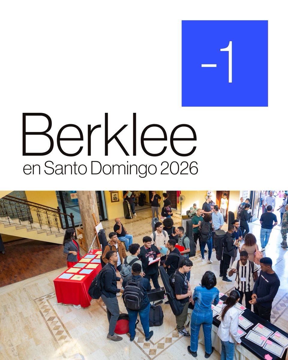 Cada experiencia educativa tiene el poder de marcar trayectorias. Mañana inicia Berklee en Santo Domingo, un espacio de aprendizaje que acompaña el talento joven desde la formación musical. 🎼
#BerkleeEnSantoDomingo