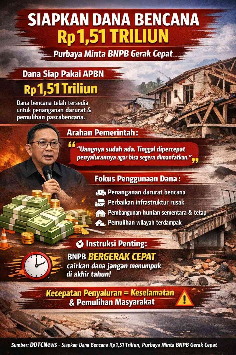 poorphobieu's tweet image. Pemerintah siapin dana bencana Rp1,51 triliun. Langkah ini bukti komitmen untuk jaga stabilitas dan kesejahteraan. Semoga bencana bisa diatasi dengan cepat!