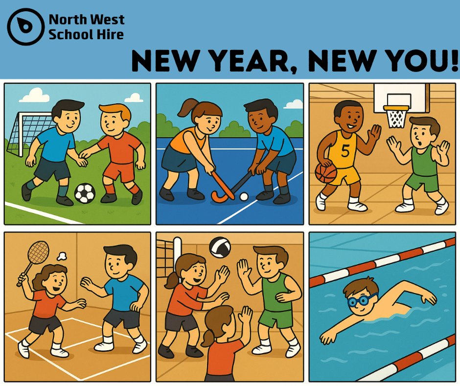 ✨ New Year, New You! ✨
Fancy trying something new in 2026? We’ve got the perfect facility waiting for you. Get moving, try new things, and make this year your most active yet! ⚽️🏀🏑🏏🏊‍♀️🎭
Book your space today and start your New Year the fun way!
nwsh.schoolhire.co.uk