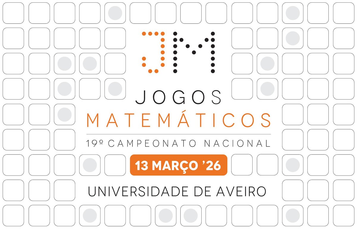 Estão abertas, até ao dia 5 de janeiro de 2026, as inscrições para a 19.ª edição do Campeonato Nacional de Jogos Matemáticos (CNJM19), cuja final terá lugar no dia 13 de março de 2026, na Universidade de Aveiro.

Saiba mais em ua.pt/pt/fabrica/cnj…