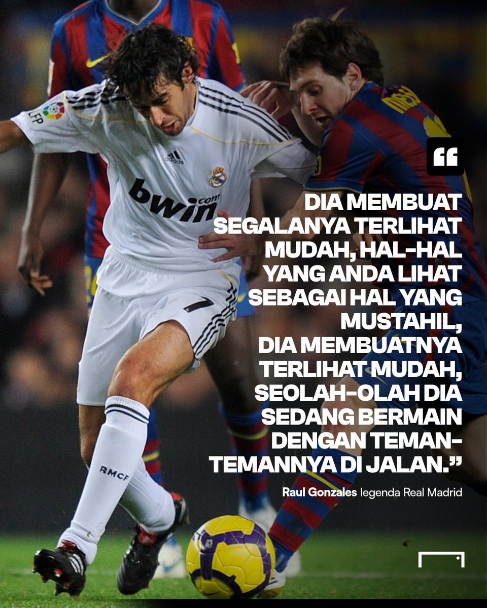 GOAL_ID's tweet photo. Legenda dan ikon Real Madrid, Raul Gonzales, menilai Lionel Messi LEBIH BAIK daripada Cristiano Ronaldo atau Zinedine Zidane!

Bagaimana menurutmu? 🤔 https://t.co/xefwMhhrCi