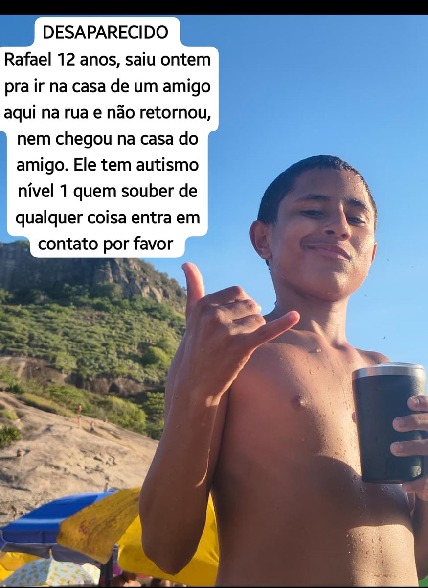 AndyCriist's tweet photo. Gente boa noite esse menino da foto é o meu filho, ele tem 12 anos e é autista nível 1 e tá desaparecido desde ontem a noite. Ele está em crise e até agora não temos nenhuma notícia dele. Ele está com a roupa da segunda foto quem souber pelo amor entra em contato por favor 😭😭😭 https://t.co/KPagnovz31