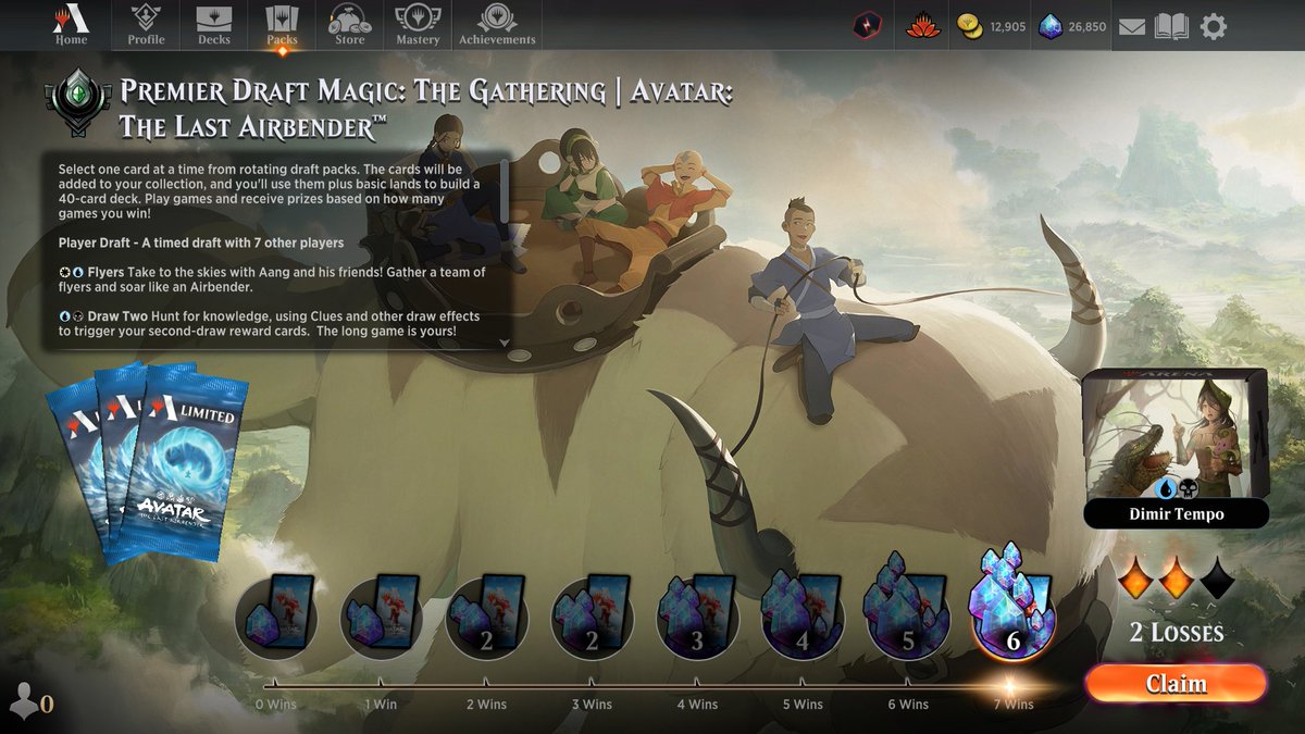 ThePastaPirate's tweet image. 🌊🏆Rareless Dimir Tempo🏆🌊

1) 1x Scroll stole this trophy on pure card advantage

2) 2x Hawk/Penguin snuck in major damage

3) 3x Battle Fan: double-ramp for waterbending

4) 10 islands felt fine fine for Scroll

Draft: 17lands.com/draft/1d3b9586…

Games: 17lands.com/details/1d3b95…