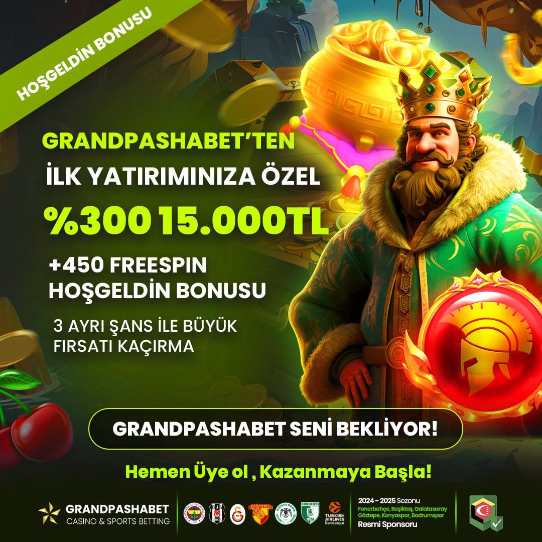 ⏱️En Hızlı Finansal İşlemler ve Daha Fazlası

✅Grandpashabet》cutt.ly/RtwJxmlz

🚀7/24 KREDİ KARTI YATIRIM İMKANI!

#youwin #tipobet #casibom #1win