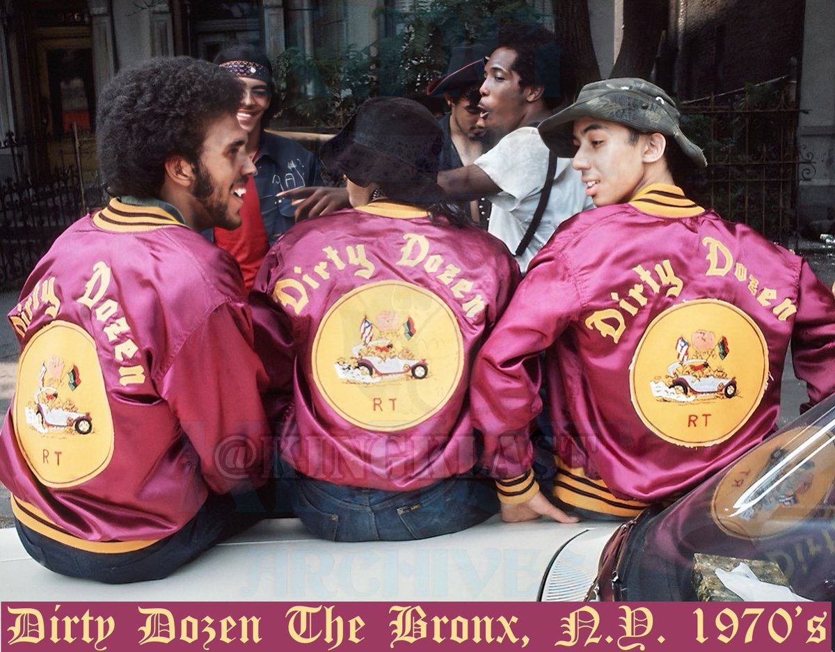 kingklast's tweet photo. Dirty Dozen Racing Team | Bronx, NYC 1970s ๐ต๐ทโ๐ฟ REAL Unity Exposed
#DirtyDozen
#DirtyDozenRacingTeam
#TheBronx
#BronxNY
#NYC
#NewYork
#1970sNYC
#SilkJackets
#BronxStreetGangs
#NYCStreetHistory
#PuertoRicanHistory
#PanAfricanHistory
#BlackAndBrownUnity
#ClassicNYStreetGangs https://t.co/Wo20azHb04