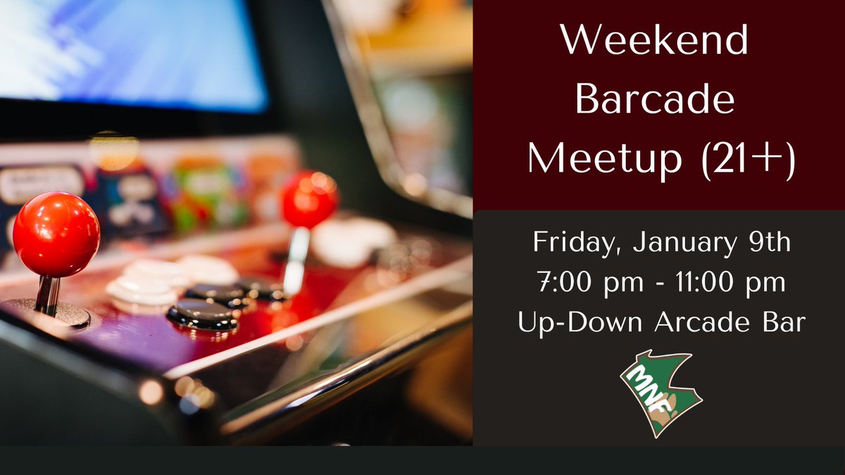Do you like arcades? Like bars? Like pizza? Hang out with other furs at Up-Down Arcade Bar Friday, January 9th for a 21+ event and play some classic arcade games, socialize, and maybe get competitive with KillerQueen!

For more information: mnfurs.org/MNFurs_News/ev…