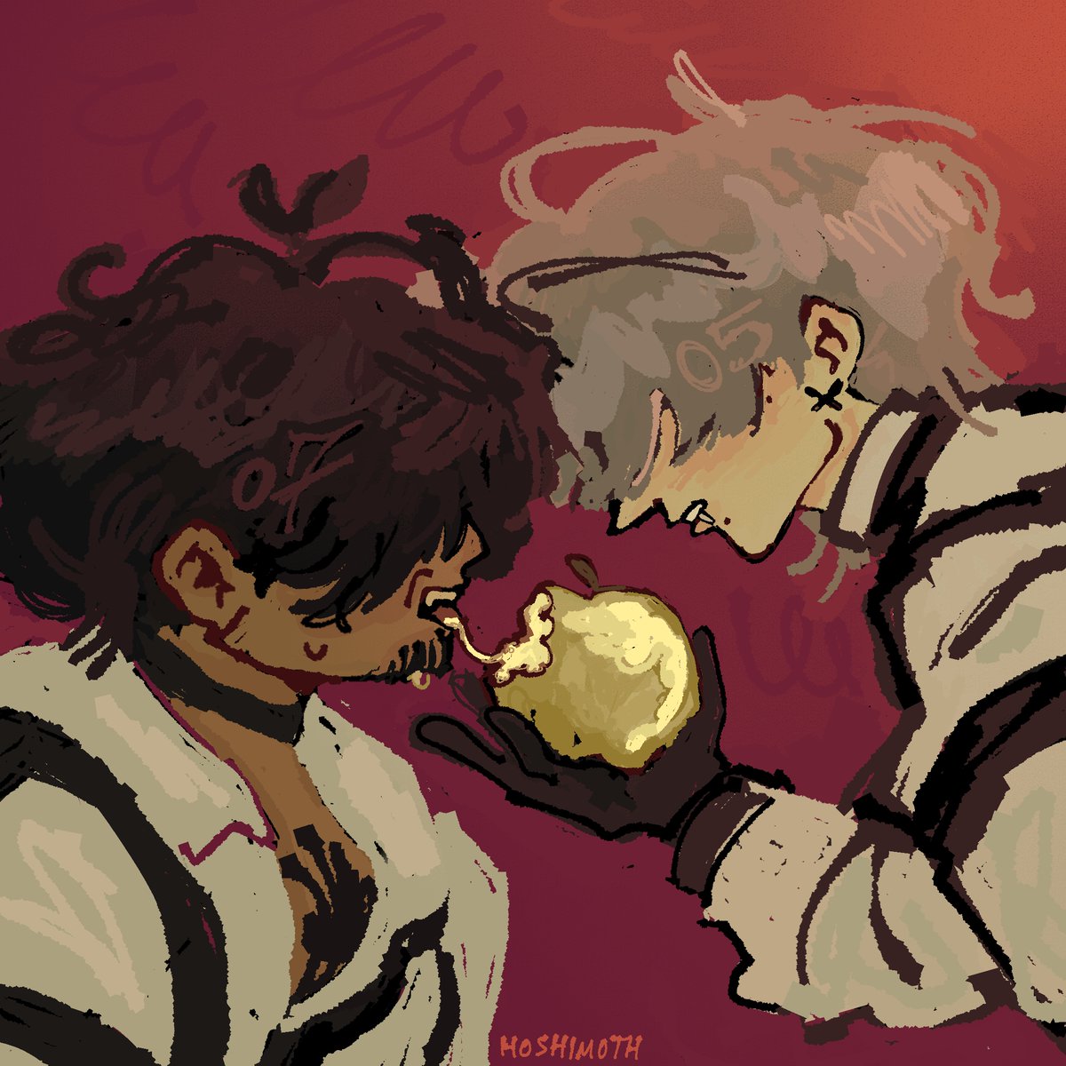 hoshimoth's tweet image. We're already partners in this crime called 'love'
#0507_m 

I'm gonna be honest i don't knowwhat this is. it kinda just. happened. ummm. hi 0507ers did i do well.. first time drawing them kinda nervous....