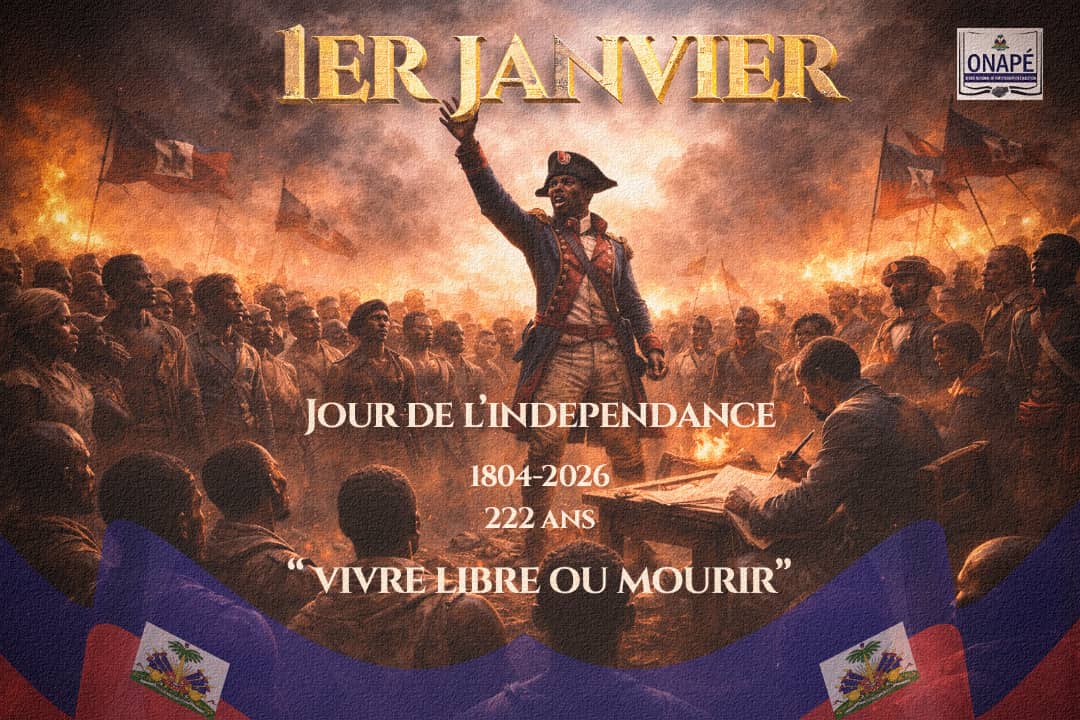 En ce 222ᵉ anniversaire de l’#indépendance d’Haïti, nous honorons avec #respect et #reconnaissance la mémoire des Pères fondateurs de notre #nation.