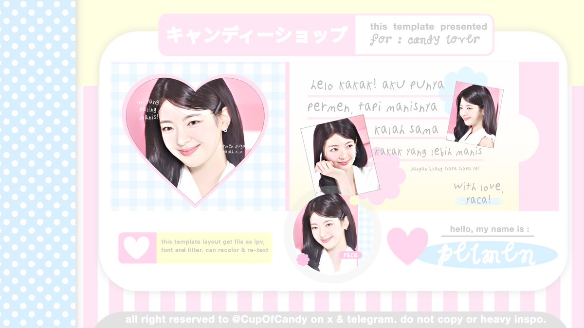 cakeu___u's tweet image. help repost? thankiu &amp;gt;____&amp;lt; #zonauang 

haiing! dalam rangka promo tahun baru aku ada template layout B1G1 yang bisa dibawa pulang sekarang juga hanya hari ini dengan &amp;lt; 125.OOO &amp;gt; sudah dapat keduanya! sila dm @CupOfCandy untuk jemput.♡