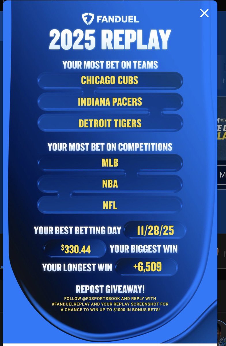 Matazzum's tweet photo. @FDSportsbook #FanDuelReplay https://t.co/yCQF3U7rVz