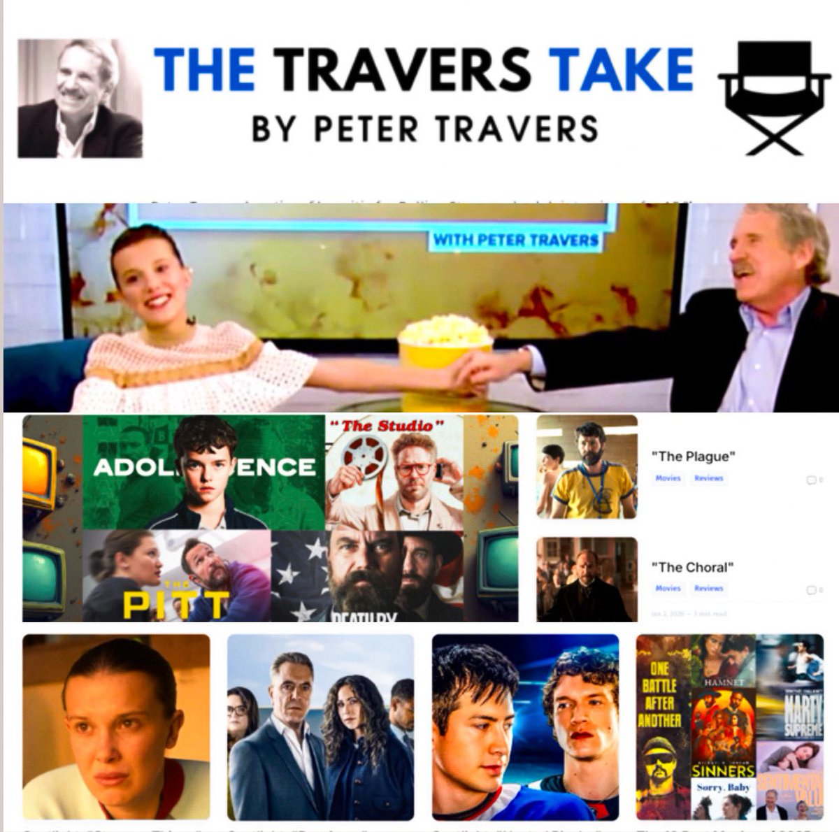 petertravers's tweet image. The Travers Take joins our pal Millie Bobby Brown to say adios to “Stranger Things” and hola to a new year with zombies, bullying, and gay hockey jocks gone viral. Plus the 10 best TV addictions and the biggest winners and losers at the movies. thetraverstake.com
