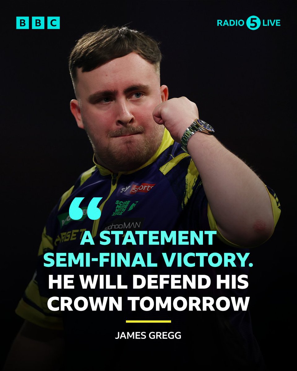 5liveSport's tweet image. LITTLER INTO THE FINAL! 🎯

Three consecutive finals at the World Championships 😱

#BBCDarts