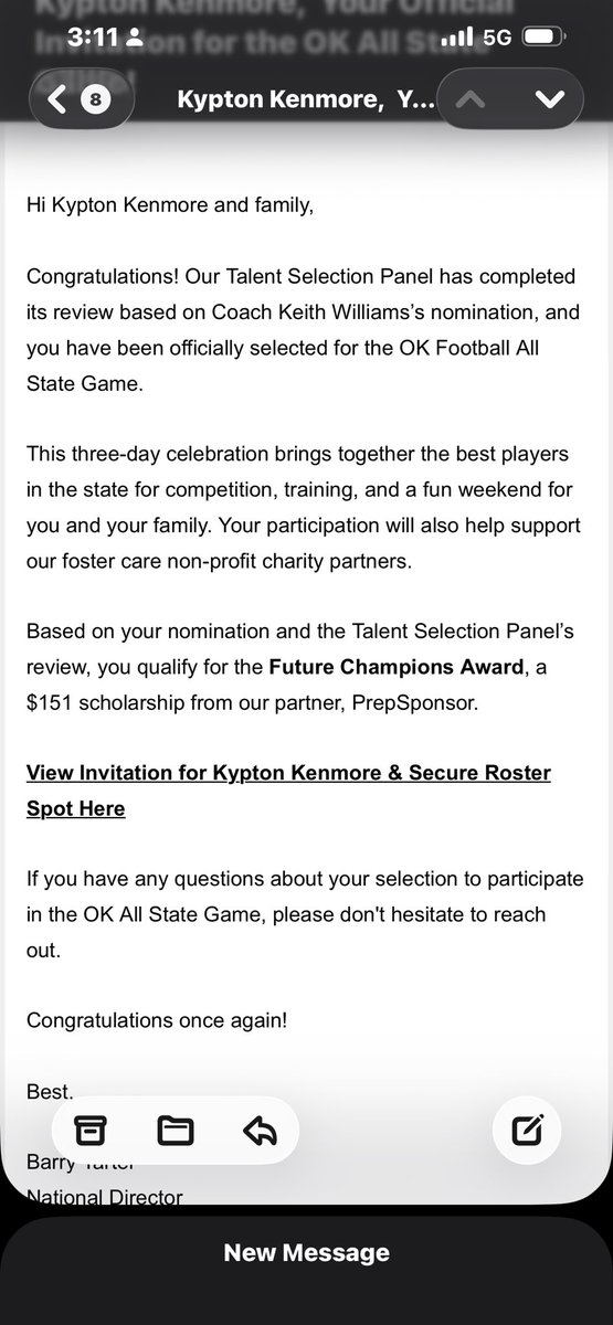 KyptonKenmore's tweet image. Beyond blessed to be invited to the 2026 All-State games🙏🏼 #GodIsTheGreatest 
@westmoorejagsfb @_CoachRamsey 
@PrepRedzoneOK @on3 
@AllStateGameASG