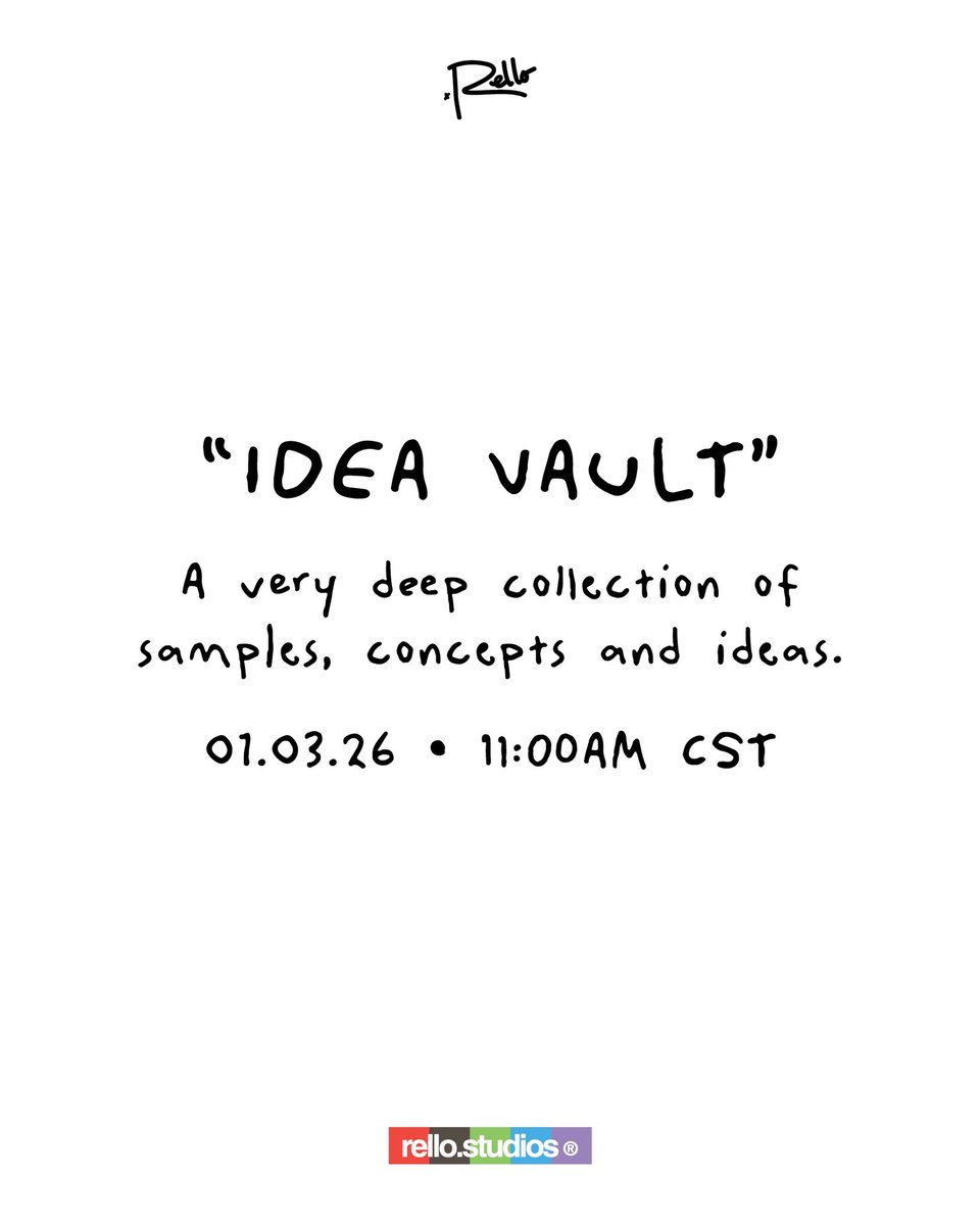 KingRello's tweet image. Here’s 3 of 24 things in idea vault tomorrow.