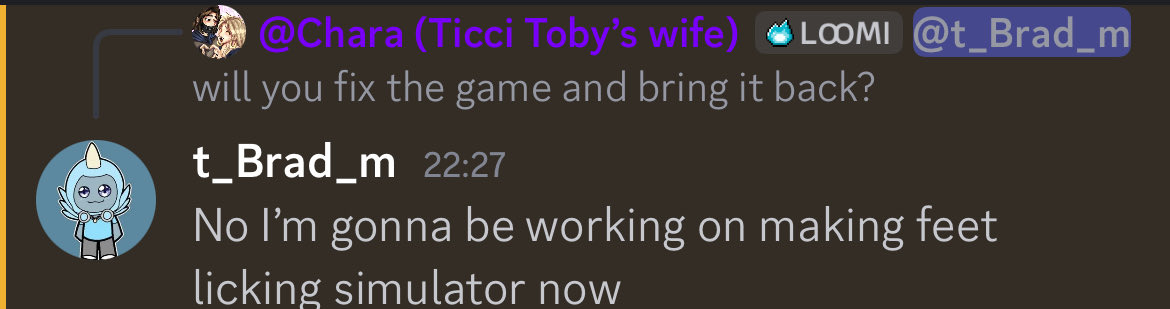 Guys I spoke to tbradm and this is what he had to say about loomian legacy getting deleted #LoomianLegacy #rip #bringbackloomianlegacy