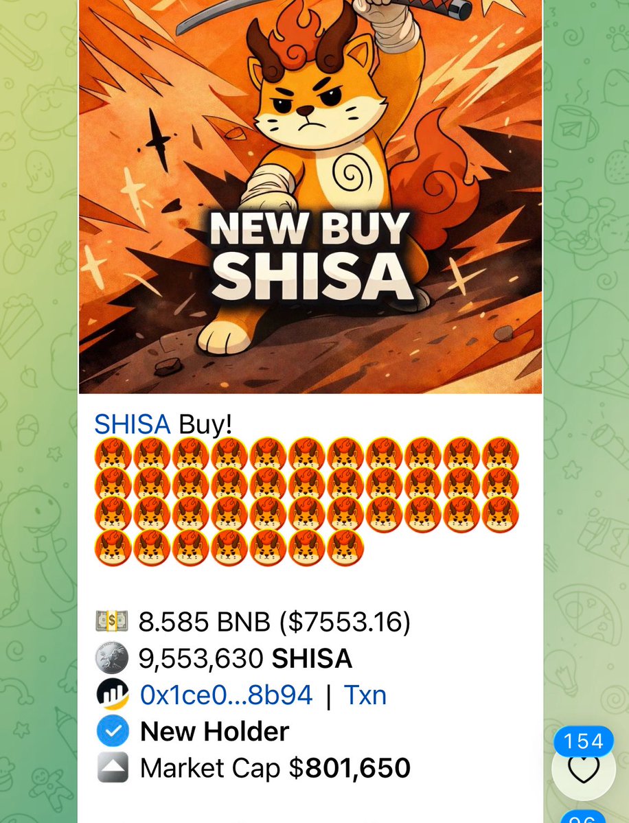 Massive buys incoming. 👀 Whales the believe lore of $SHISA ⛩️ 

#BNB #BNBCHAIN