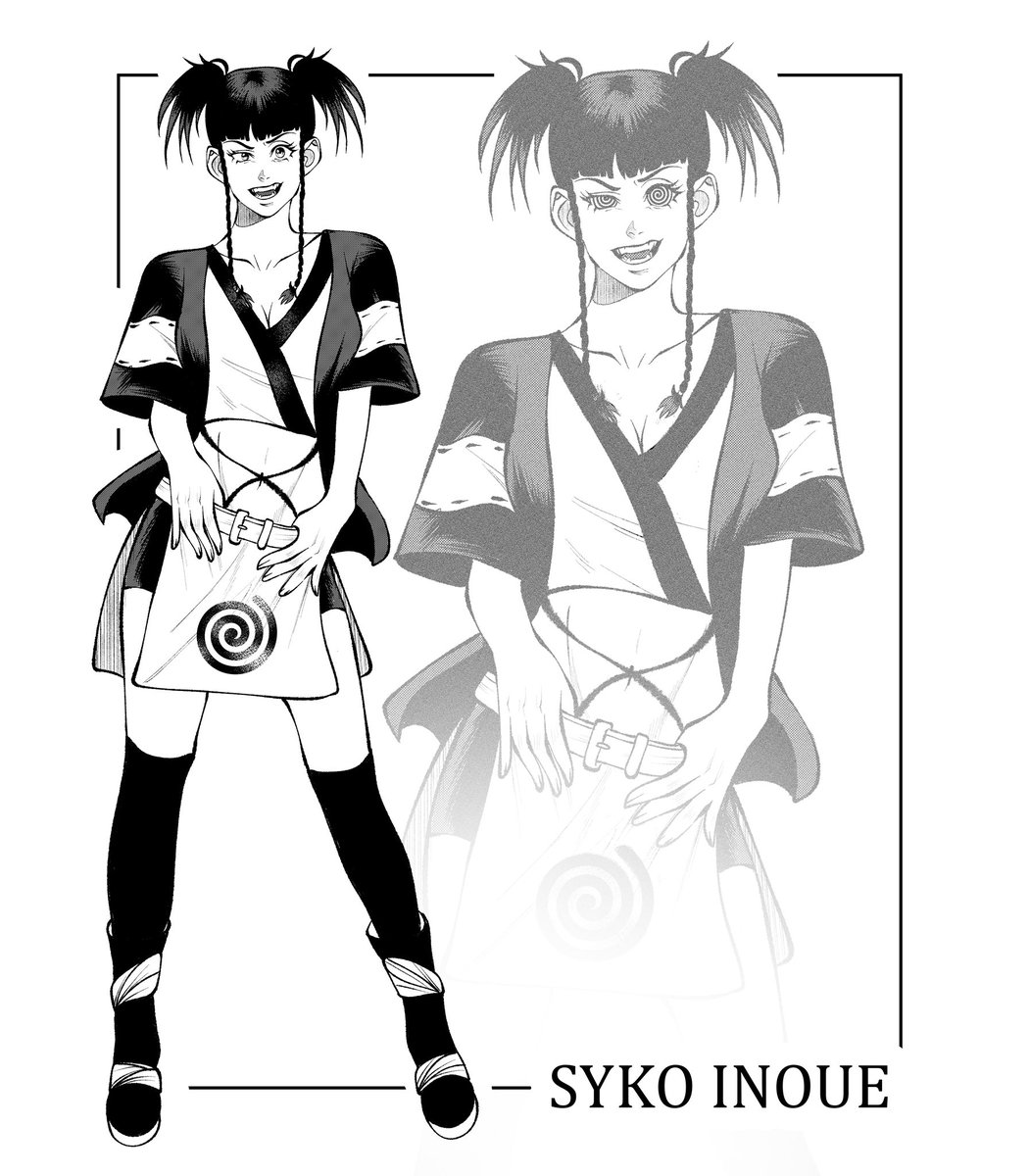 sometimes my characters look cooler in b&amp;w?? 😋

#artmoots #イラスト #漫画