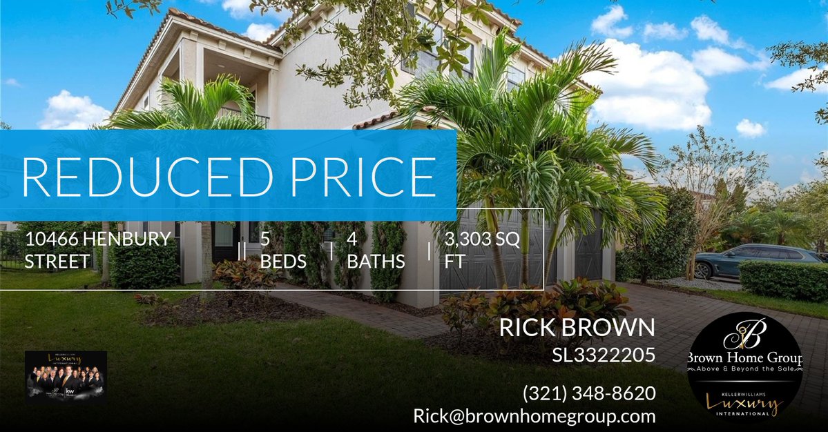 BtheKeyRE's tweet image. 📍 Reduced Price 📍 This recently reduced home at 10466 Henbury Street in Orlando won't last long, so, don't wait to set up a showing! Reach out here or at (321) 348-8620 for more information!

Thanks,

Rick A. Brown PA, CDPE, CRIS... homeforsale.at/10466_HENBURY_…
