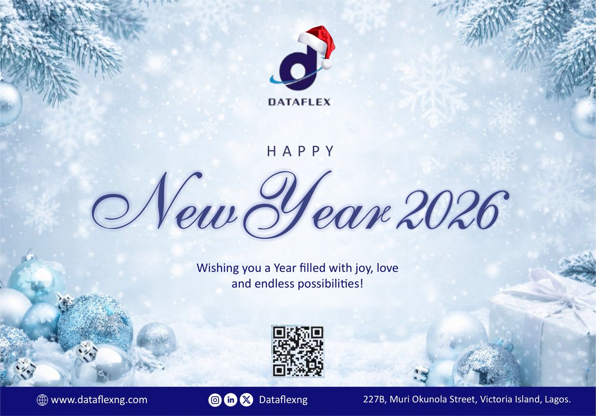 Dataflexng2's tweet photo. New year, fresh start. May it bring peace, clarity, good health, and progress in all you do.

Wishing you and your loved ones a joyful and fulfilling year ahead 🎉

Happy New Year. https://t.co/hjXPENmgND