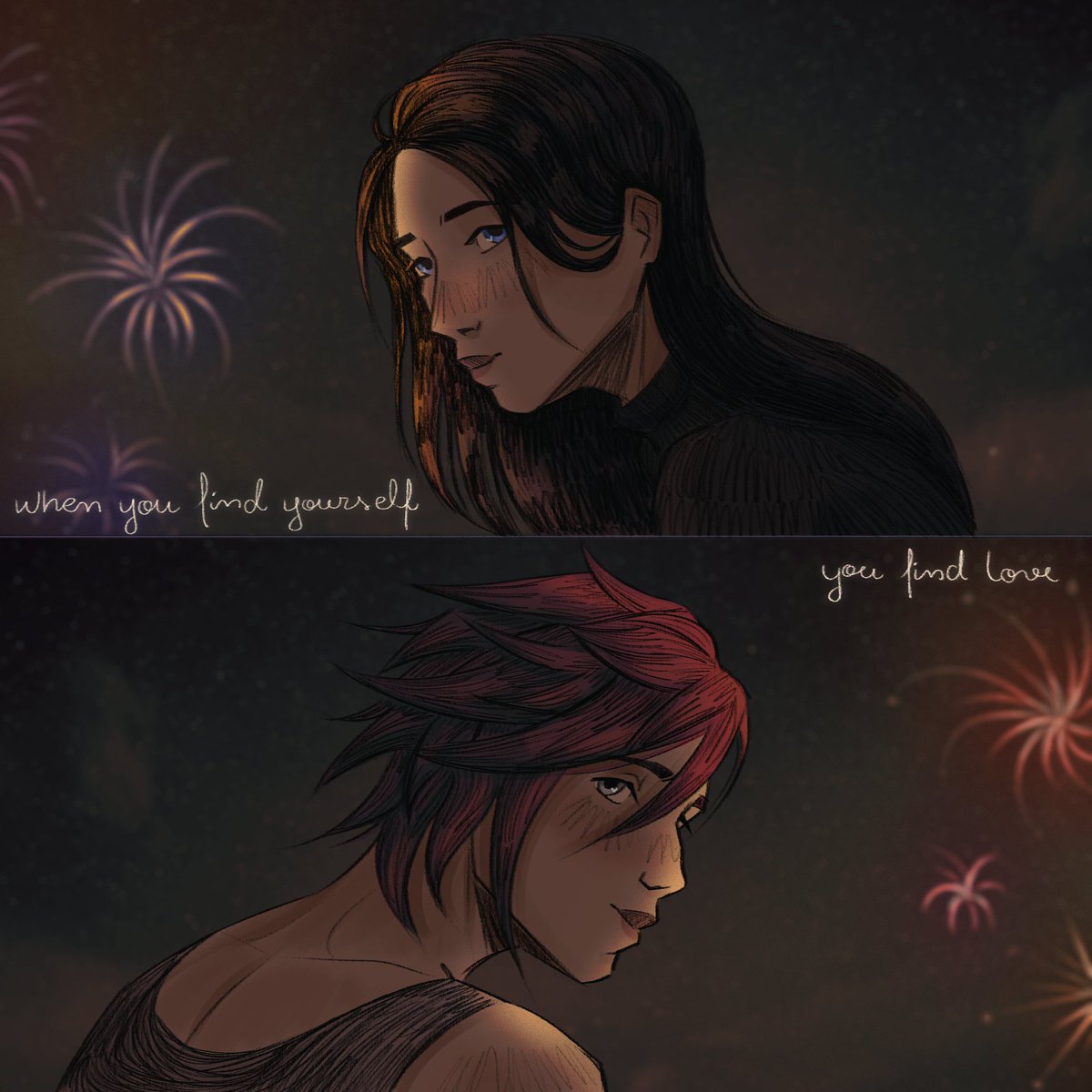 foxy_yw's tweet image. feliz ano novo pras pombinhas do amor 🎆 #caitvi #caitlynkiramman #vi #arcane