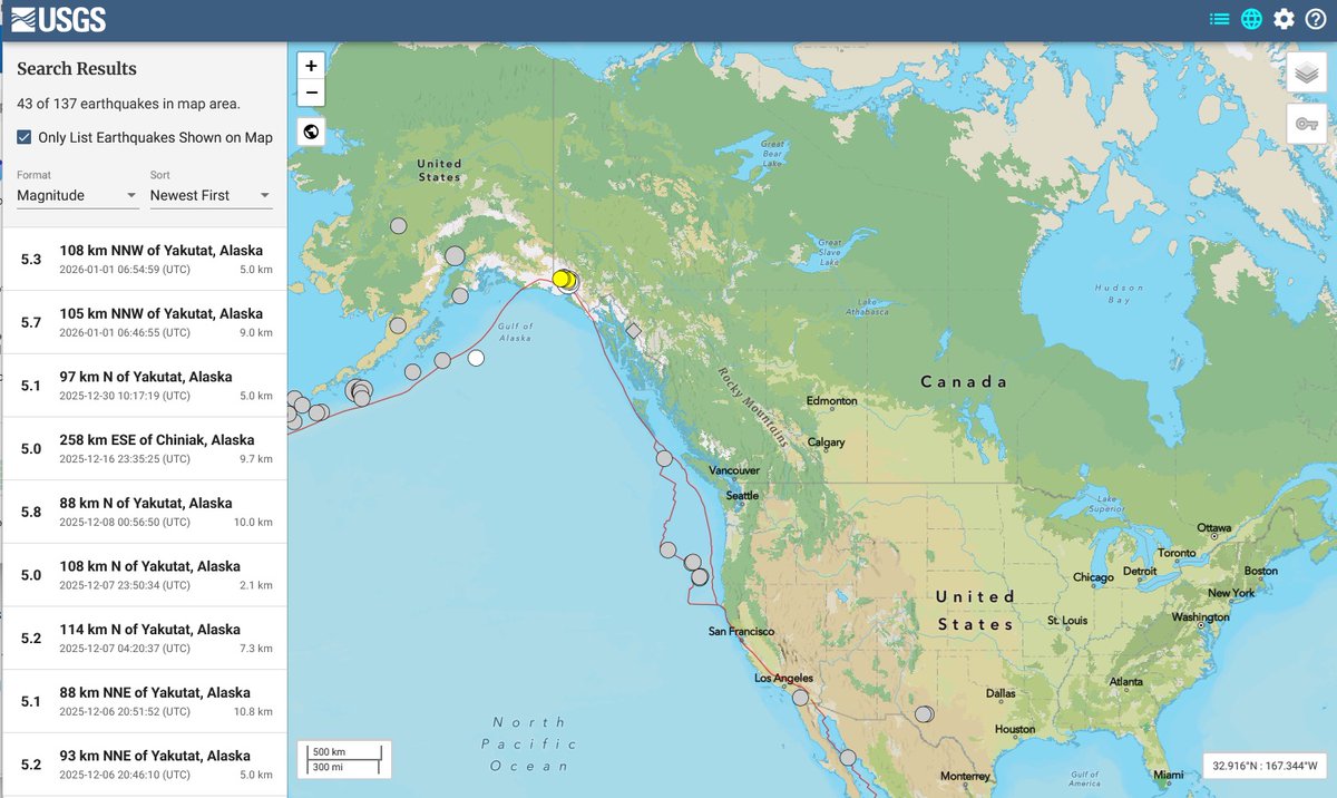 USGS Earthquakes tweet media