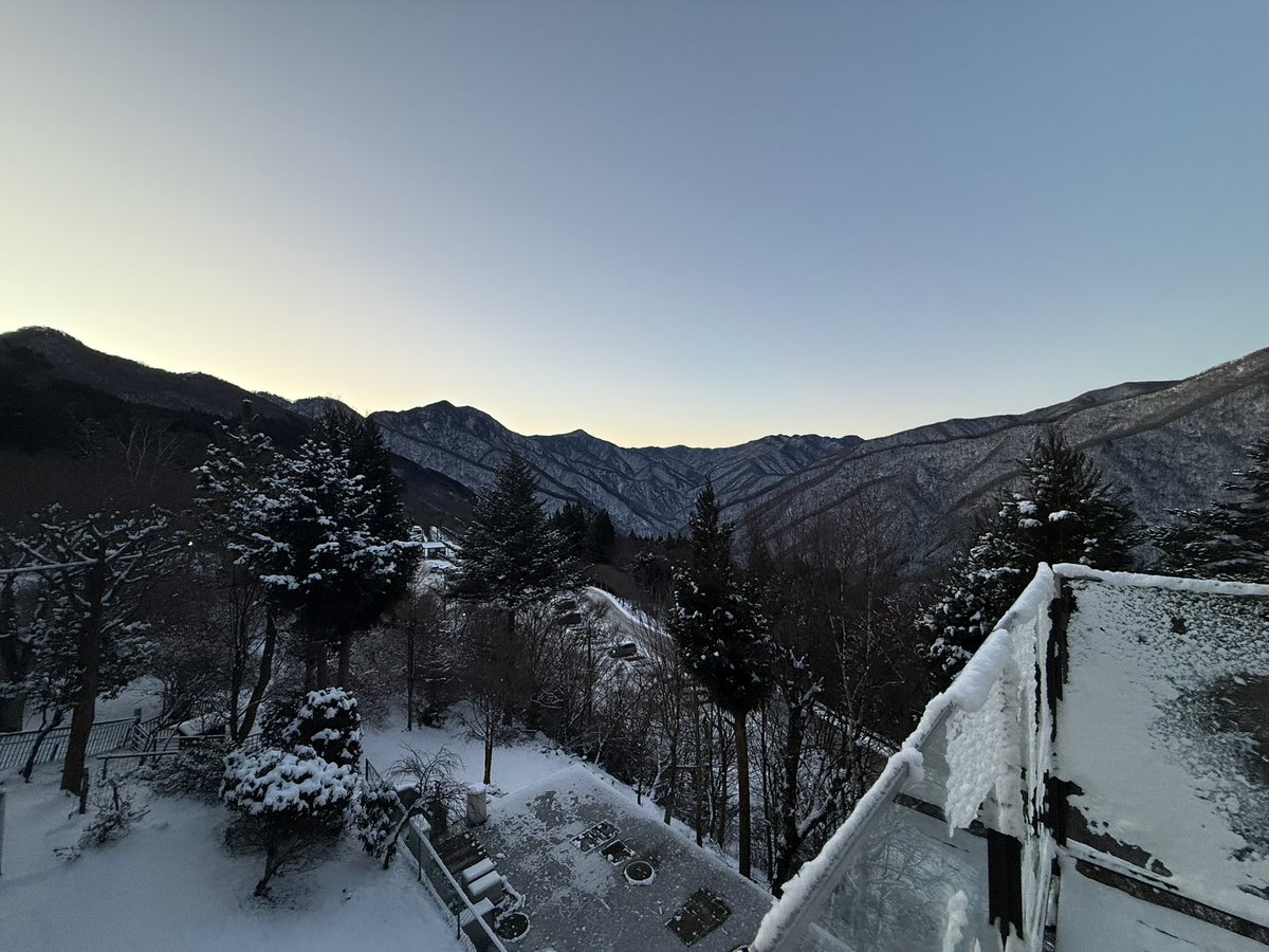 おはようございます
三峯山1月3日6時45分
天候：はれ 気温-8℃ 
道路状況：冬用装備か必要
概況：昨日の積雪により二瀬ダムより上部は通行止が続いております。今後道路状況を確認しながらお昼頃に解除の見込みとの事です。本日もスタッドレスタイヤが必要な状態です。
#三峯神社 #三峰神社 #大島屋