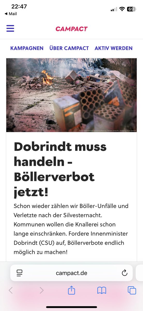 Hier könnt Ihr für‘s #Böllerverbot unterzeichnen aktion.campact.de/s/boellerverbi…