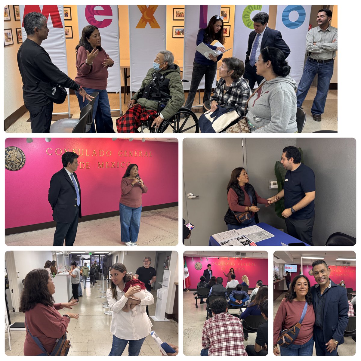 Hoy recibimos de nuevo la visita de la Diputada Federal migrante <a href="/SolacheMaribel/">Maribel Solache Gonzalez</a>. Ella dialogó con personas mexicanas sobre la calidad del servicio que brindamos. Le explicamos la importancia de nuestra tarea de asistencia y #Protección, como la + alta prioridad en este Consulado