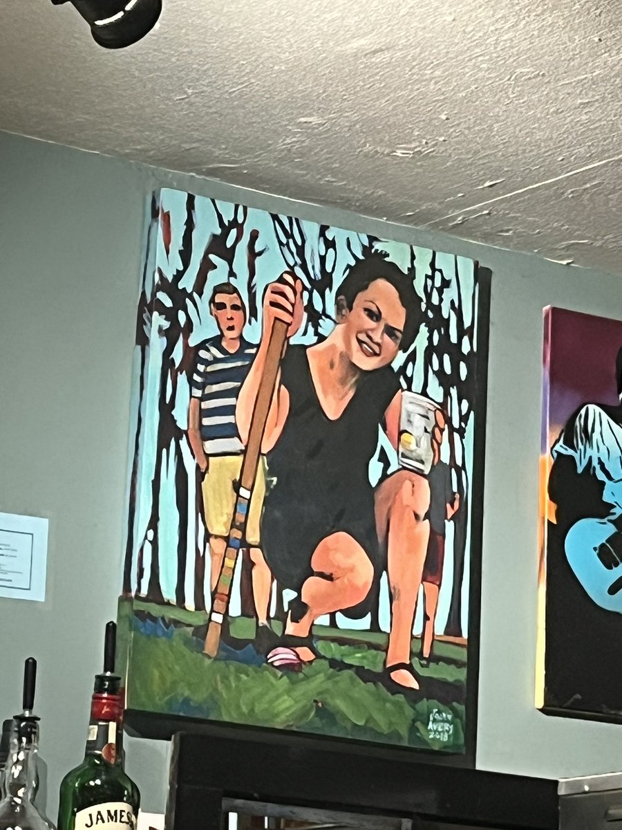 zipoffs's tweet image. i was hungover at brunch on new year’s day and this painting that looks like me was staring at me the whole time