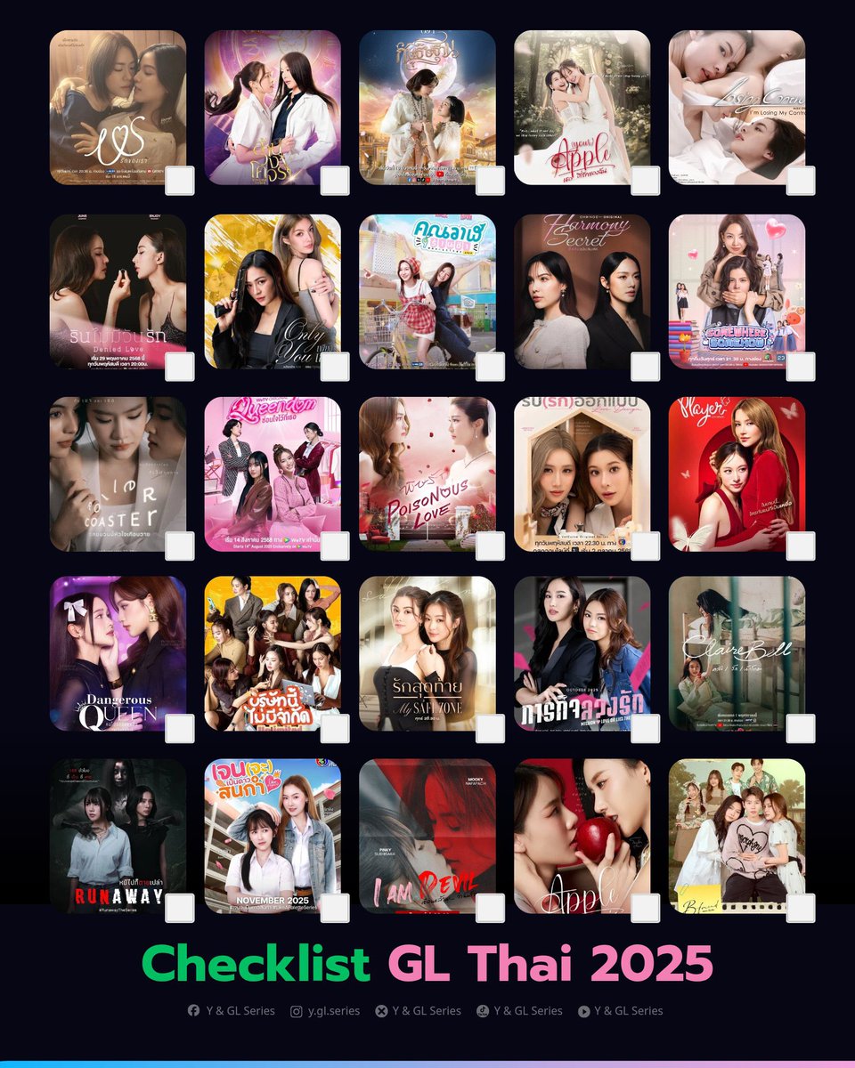 peanutbglf's tweet photo. I watched 5 out of 25 😳 which ones did you watch and what are your top favorites? Here my own ranking of those I watched:
1- #OnlyYou (for LO)
2- #PlayerYuriSeries
3- #HarmonySecret
4- #ClaireBell
5- #MySafeZone
#ThaiGL2025 #YGLSERIES https://t.co/u40expnth3