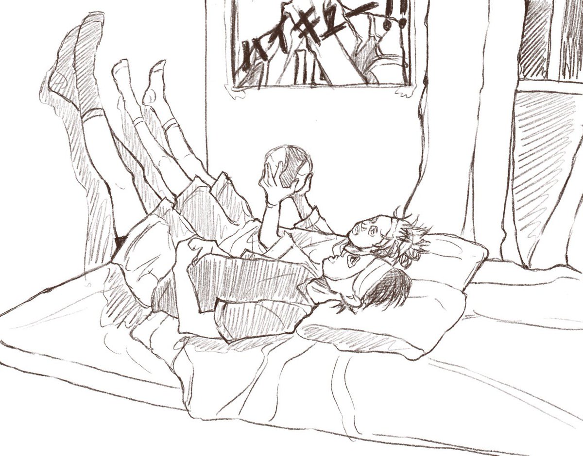 aktyA_a's tweet image. since then kageyama can't help but always keeps his eyes peeled 
especially around anyone
very especially when anyone's hinata 
#kagehina